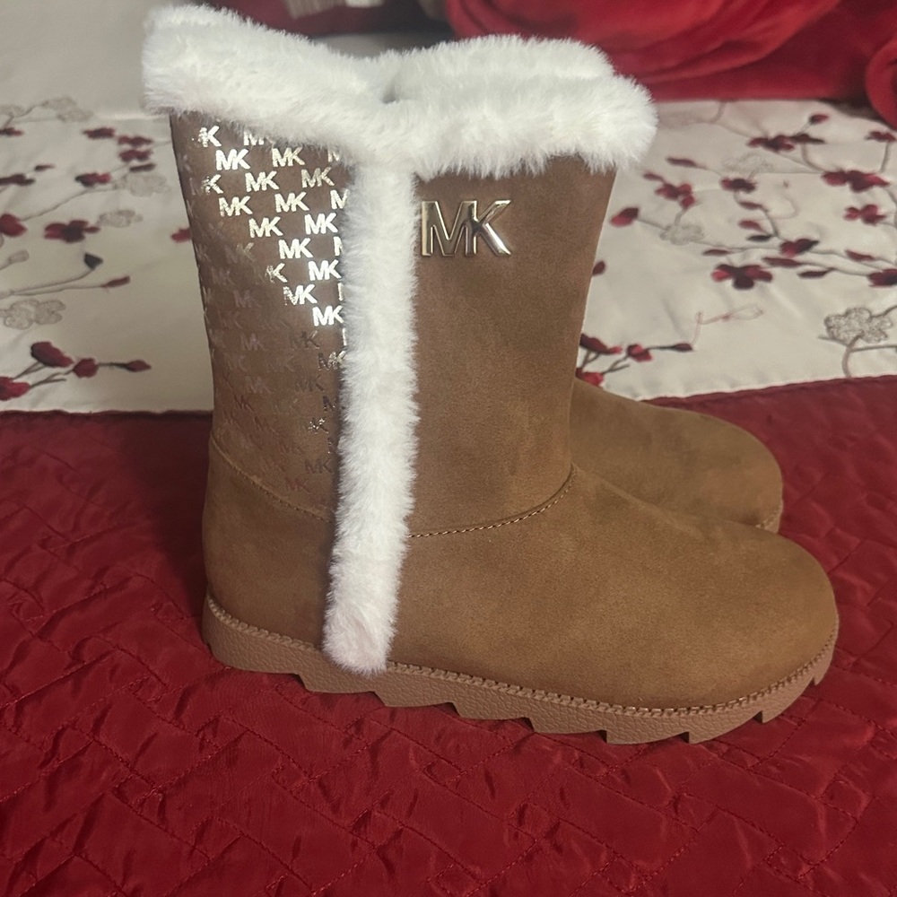 Michael Kors Brown and White Kids Boots